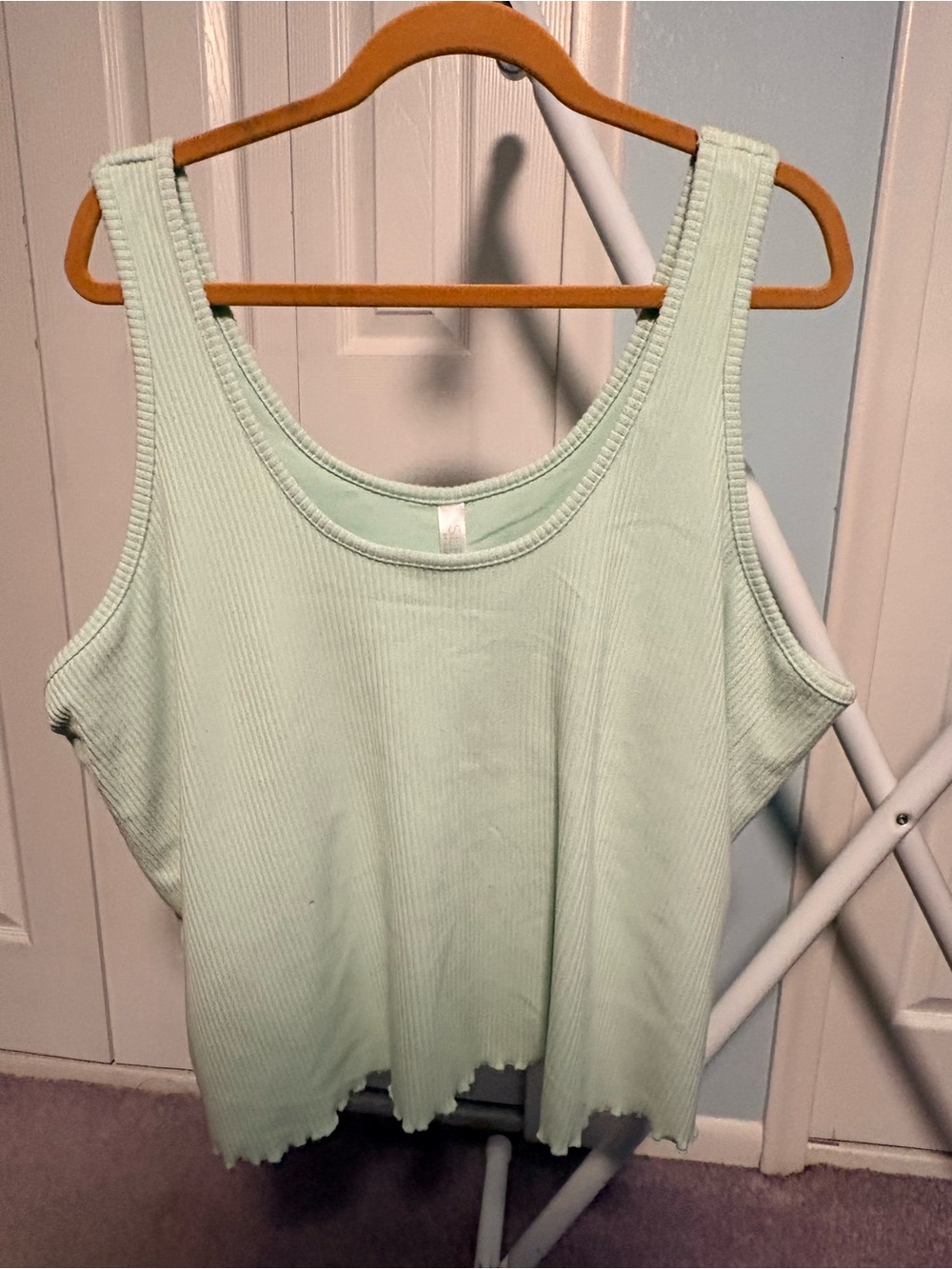 Lane Bryant Cacique Sleeveless Ribbed Tank Top in Mint Green Size 26/28